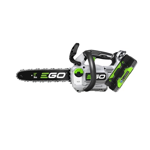 EGO POWER+ Chain Saw, 12" Battery Powered Chainsaw, Electric Cordless, Includes 56V 2.5Ah Battery and Charger - CS1201