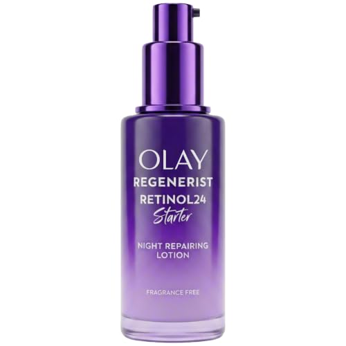 Olay Regenerist Retinol 24 Starter Night Repairing Lotion, Fragrance Free, Smooths & Evens Texture, 1.7 fl oz - image 1