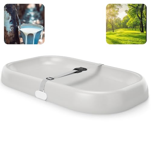 Image of Pskikkp Changing Pad, Organic 100% Natural Premium Latex from Malaysia Jungle,27.6"×17" Skin-Friendly Surface, Easy to Clean, Non-Slip Design for Changing Tables and Dressers, IPX7 Waterproof(Gray)