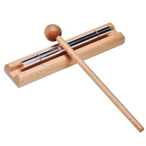 Trios Dreifarbige Solos Percussion-Instrument, östliche Energie, für Yoga und Klassenzimmer, Aluminiumrohr, Windspiel, Drei-Ton-Glocken, Trios, Percussion-Handglocken