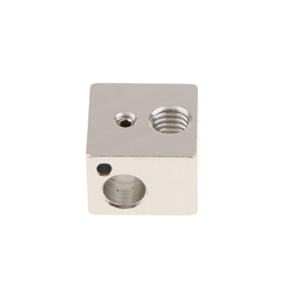 5piece cnc aluminum heater block for makerbot 3d printer 16x16x12mm mk8 for nozzle and nozzle throat