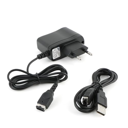 RongZy 5V 0.5A Ladegerät Sicherheit für Gameboy Advance SP GBA Netzteil für Nintendo DS Netzteil Adapter Power Charger mit Ladekabel Netzkabel(120cm)