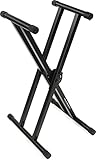 Ultimate Support IQ-X-3000 Heavy-Duty Double-Braced X-Style Keyboard Stand w/ Secure Memory Lock and 300 lbs Capacity