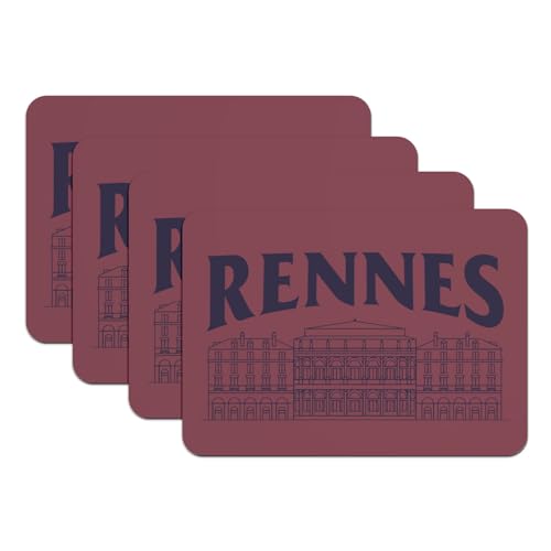 Sets de table antidérapants rouges Rennes Bretagne pour protéger votre table