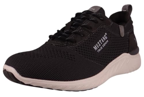 MUSTANG - Zapatillas bajas con cordones para hombre, gris oscuro, 48 EU