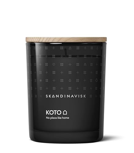 Skandinavisk KOTO 'Home' Scented Candle. Fragrance Notes: Vanilla Beans and Dried Orange Peel, Amber and Leather. 200 g.