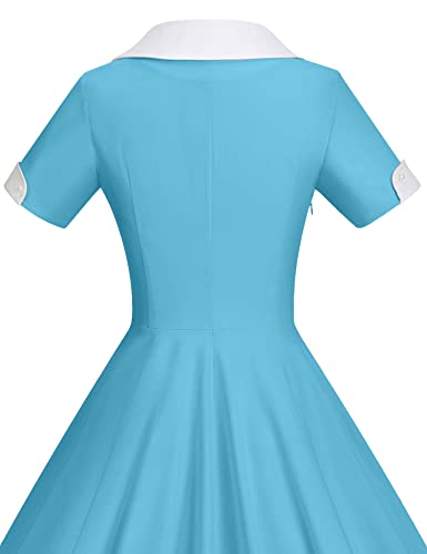 Image of GownTown Womens 1950s Cape Collar Vintage Swing Stretchy Dresses