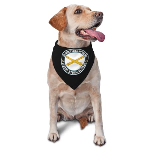 US Army Field Artillery Desert Storm Veteran Dog Scarf Pet Bandana Cat Pet Bibs