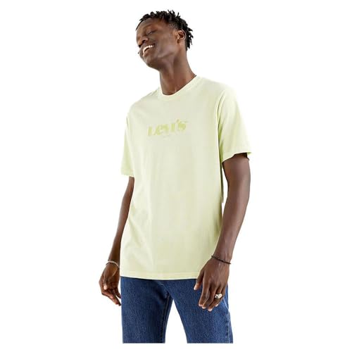 Ss Relaxed Fit Tee T-Shirt Homme Modern Vintage Logo Garment Dye Shadow Lime (Vert) S - Ss Relaxed Fit Tee T-Shirt Homme Modern Vintage Logo Garment Dye Shadow Lime (Vert) S -