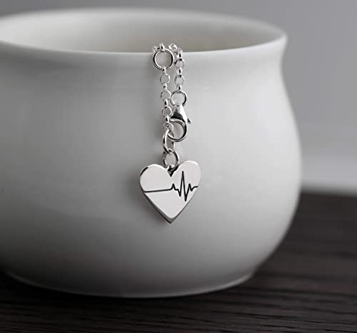 Everyday You Change the World • Sterling Silver EKG Heart Bracelet • Appreciation Gratitude Gift for Medical Health Care Professional Gifts • EMT Nurse Doctor • Motivational Inspirational Jewelry2