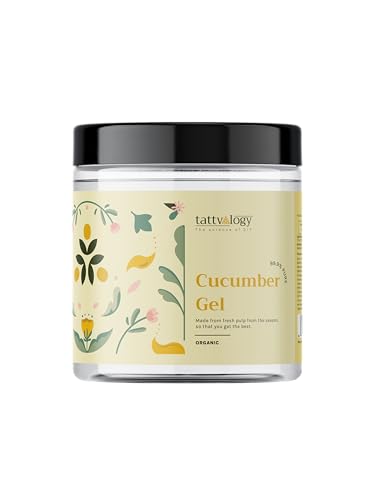 Image of Tattvalogy Pure Cucumber Gel | Natural Extract of Cucumber | Enriched with Vitamin E | Reduces Acne, Scars, Wrinkles, Dark Circles & Moisturizes Skin | Chemical Free | In Plastic Jar - 150 Gm