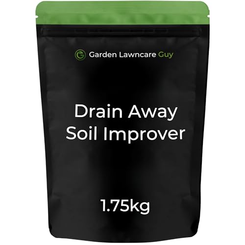 DrainAway Soil Improver - Granular Gypsum for Improving Drainage in Lawns and Gardens - Non Hazardous Formula - Garden Lawncare Guy (1.75kg)