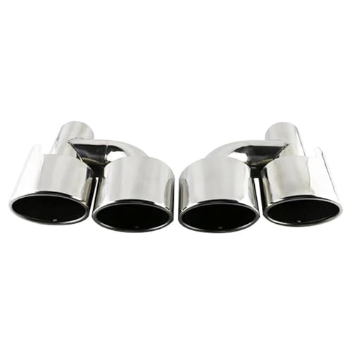 Embouts d'échappement universel 2.5 pouces double silencieux auto Mercedes W204 C200 C300 C350