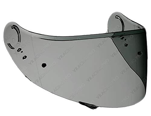 VRacing Visera Shoei Xr1100 Casco Qwest X-Spirit 2 Xr 1100 Pantalla Aftermarket Pinlock Ready Cw-1 Transparente Negro Azul Oro Espejo (Fume' Claro)