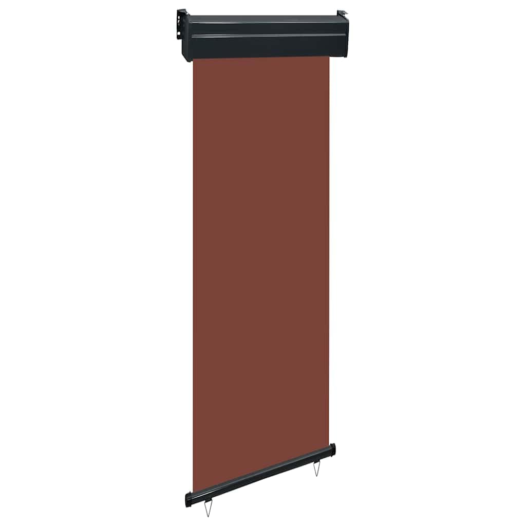 Store vertical de balcon marron 65x250cm auvent extérieur