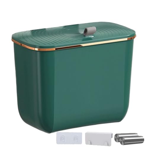 Cubo de basura colgado de bano de facil apertura bajo mueble