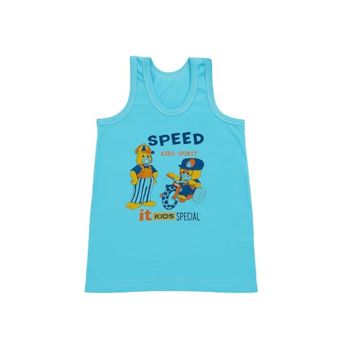 Image of Kidbea 100% Organic Soft Cotton Muslin Sleeveless Jhabla for Baby Boys | Regular Fit Vest for Infant Summerwear Set I GOTS Certified