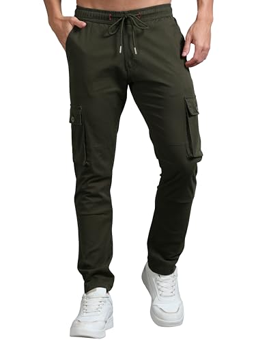 Image of Miraan Men's Regular Fit Mid Rise Cargo Pant