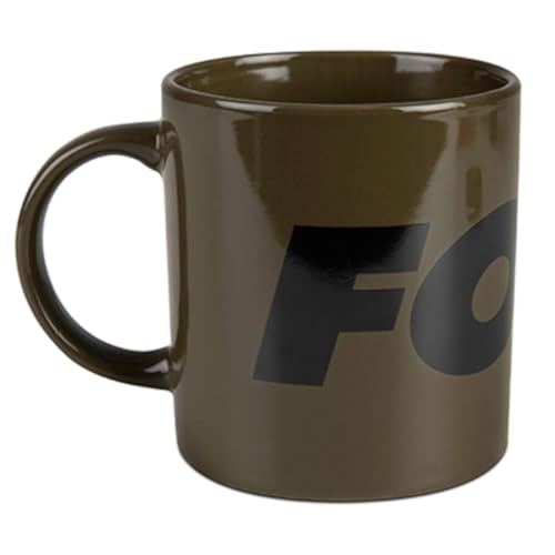 Fox Tasse en céramique avec logo vert et noir - Tasse de pêche, tasse pour boissons, tasse à café, CCW023