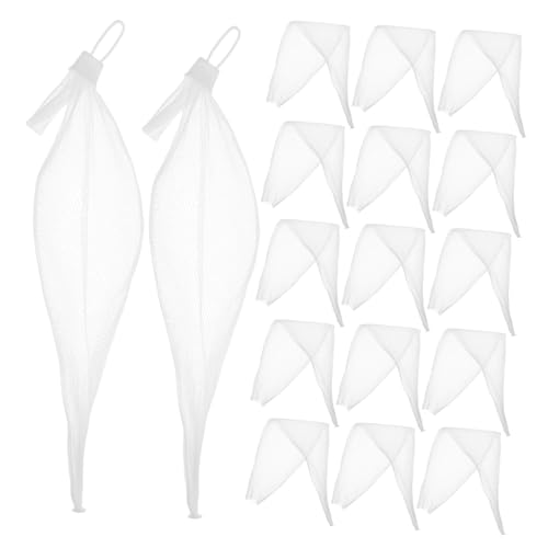 NAMOARLY 100pcs Mesh Grocery Bags for Eggs Fruits Nuts Storage Pouches with Buckle Versatile Design for Supermarket Shopping and Home Organization