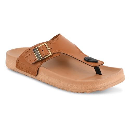 Image of Men's Slippers | Stylish & Comfortable Flip-Flop Slippers for Men | EVA Sole Material | Slip Resistant | Durable & Lightweight Men Chappal for Daily Use (GF-Eva-112)