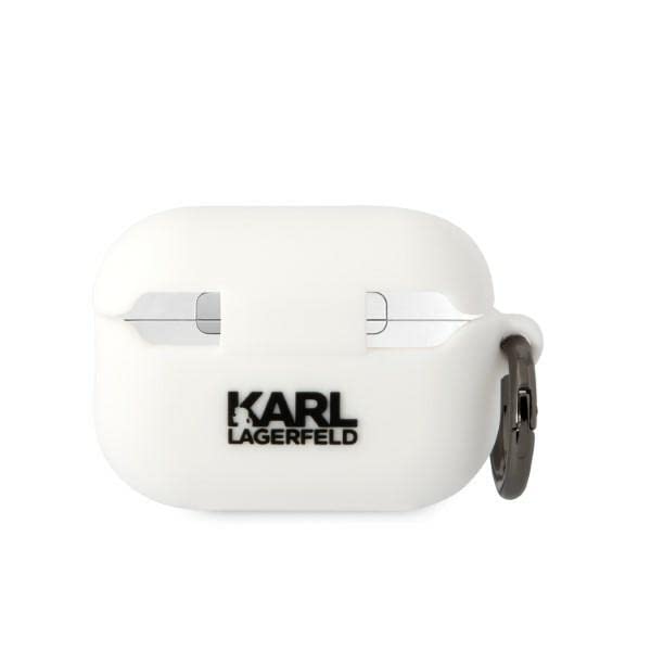 Karl Lagerfeld Silicone NFT Choupette Head 3D Coque AirPods Pro 2, Blanc