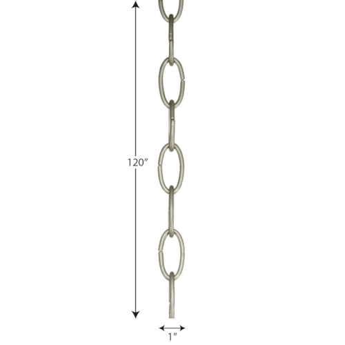 Image of Progress Lighting Accessory Chain - 10' of 9 Gauge Chain, Indoor & Outdoor, P8757-134, Silver Ridge