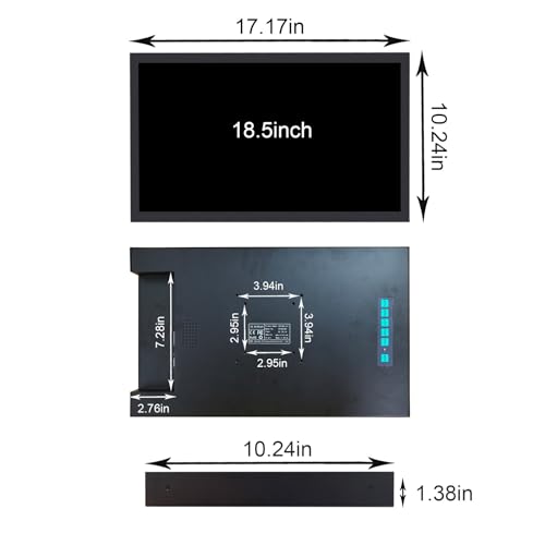 Image of VSDISPLAY 18.5'' Industrial Touch Monitor 1920x1080 with H /D DVI VGA Input | 16:9 Aspect Ratio Display,with Brackets