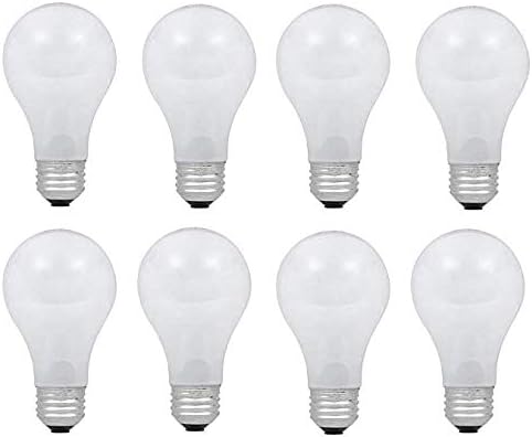 DYSMIO Lighting 100 Watt A19 120 Volt, 2700K Frost E26, Rough Service Incandescent Light Bulb -100 Watt, 8 Pack