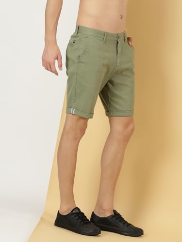 Image of Thomas Scott Men's | Solid | Chino Shorts | Regular Fit | 100% Cotton | Above Knee | Casual Short