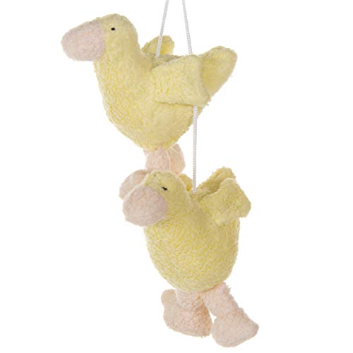 2 Pack of Yellow Duck Crib Mobile Attachments | Hanging Plush Animal Decorations for Baby Girl or Boy Playpen or Crib | Accessories for Use with Mobile Hanger Sold Separately