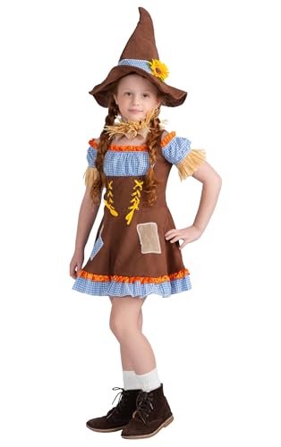 Disfraz de espantapájaros para niñas talla Large miniatura 1