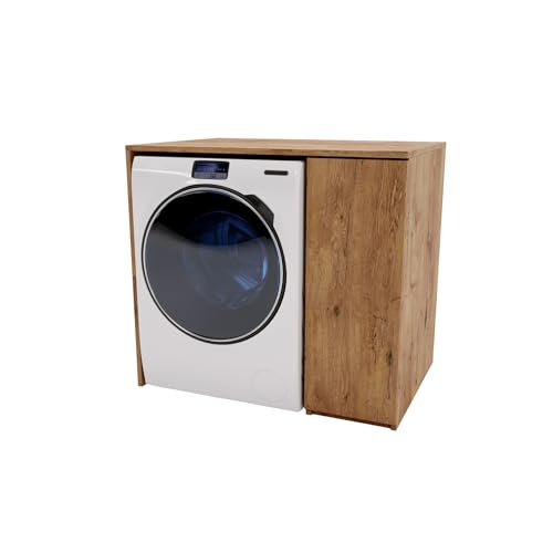 MRBLS_HOME Armoire de machine à laver - 96 x 88,5 x 62 cm (l x H x P) - Armoire pour machine à laver - Minimaliste - Armoire superposée - Machine à laver...
