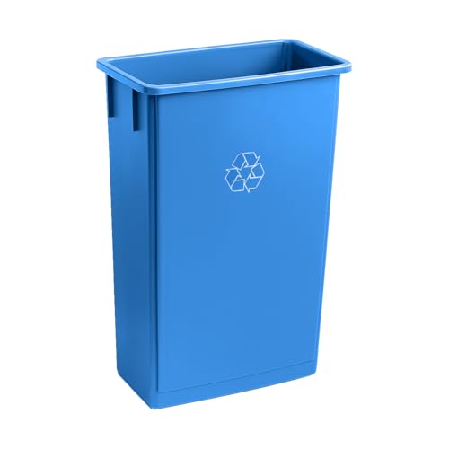 Image of 23 Gallon Slim Rectangular Garbage Can - Blue