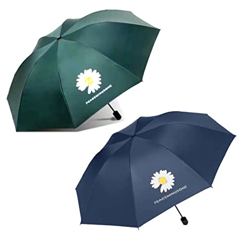 Image of KEKEMI 3 Fold Automatic Sun & Rain Umbrella for Men & Women (Pack of 2)