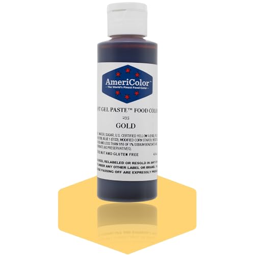 Americolor Soft Gel Paste Food Color, 4.5-Ounce, Gold