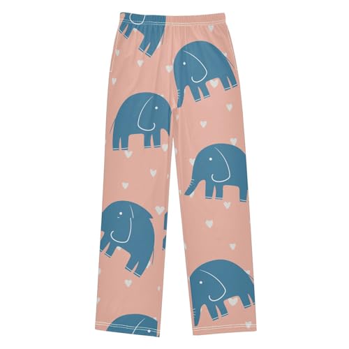 Baby Elephant Boys Pants Boys Athletic Pants Long Pant for Boywith Pockets Wide-Leg Size 6-14Y