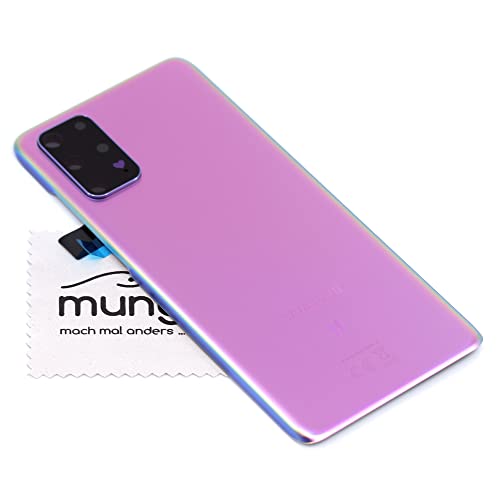 Couvercle de Batterie pour d'origine Samsung pour Samsung Galaxy S20 Plus 5G (G986B) BTS violet Backcover couvercle arrière avec mungoo chiffon de nettoyage d'écran