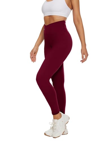 High Waisted Leggings for Women - No See Through Tummy Control Cycling Workout Yoga Pants with Pockets Reg & Plus