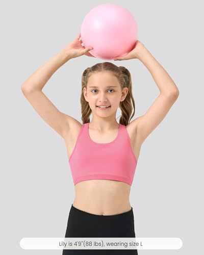 Girls Sports Bras 6-11 Seamless Racerback Training Bras for Girls-No Pads, Chest Double Lined3