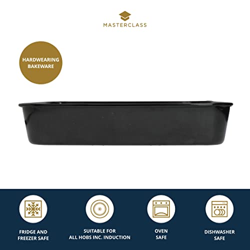 MasterClass Vitreous Enamel Roasting Tin, Induction Safe 1mm Steel with Scratch Resistant Coating, Large 40 x 28cm (15.5 x 11''), Black - Image 4