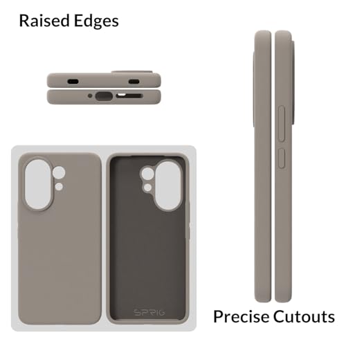 Image of SPRIG Compatible with Vivo V60 Premium SilkTone Back Cover Drop Tested Shock Proof Mobile Case for Men, Women, Boys and Girls with Camera Protection (Light Brown)