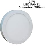 Manningham Lighting 24W LED Round White Body Surface Mounted Ceiling Panel Down Light Cool White 6500K Super Bright (Round) - Image 3