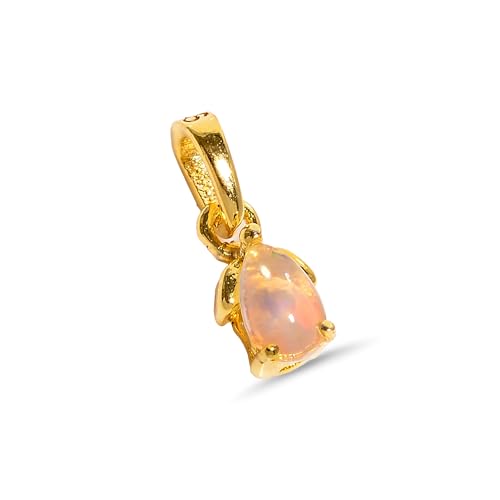 Pendentif opale éthiopienne blanche fine en argent pour illuminer vos tenues quotidiennes