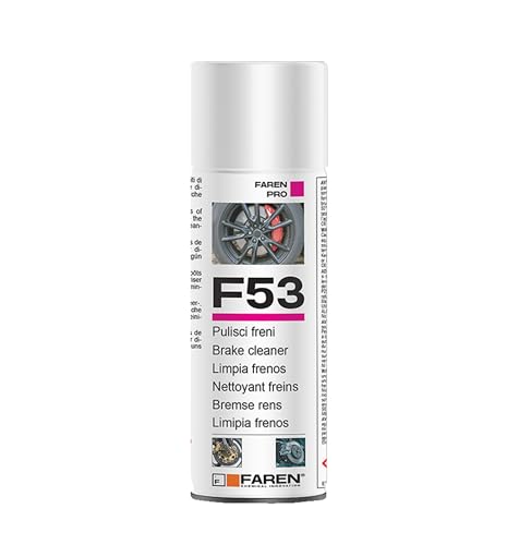 Faren F53, Pulisci Freni, pulisce da grasso, polvere e olio e riduce notevolmente i fastidiosi rumori dei freni, Spray 400ml