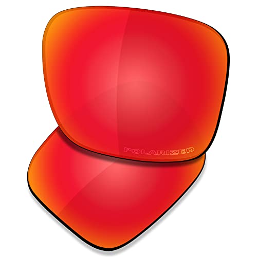 Saucer Premium Ersatzgläser für Oakley Holbrook XL OO9417 Sonnenbrillen High Definition - Fire Red Polarisiert