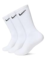 Nike Unisex Everyday Cushion (3 Pairs) Crew trainingssocken 3 Paar , Weiß / Schwarz, M EU