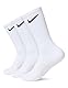 Nike Unisex Everyday Cushion (3 Pairs) Crew trainingssocken 3 Paar , Weiß / Schwarz, M EU