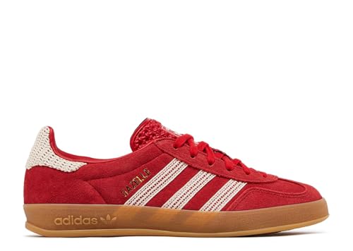 adidas Gazelle Indoor Women'sShoes, Better Scarlet/Wonder White/Gum, Size 9.5