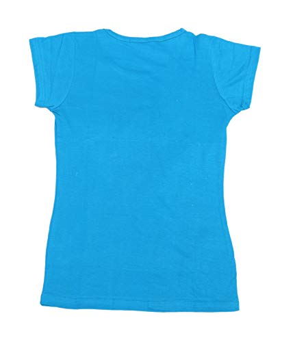 Image of indi weaves Girls Pure Cotton Chest Printed Half Sleeves Round Neck T-Shirts (Pack of 4)